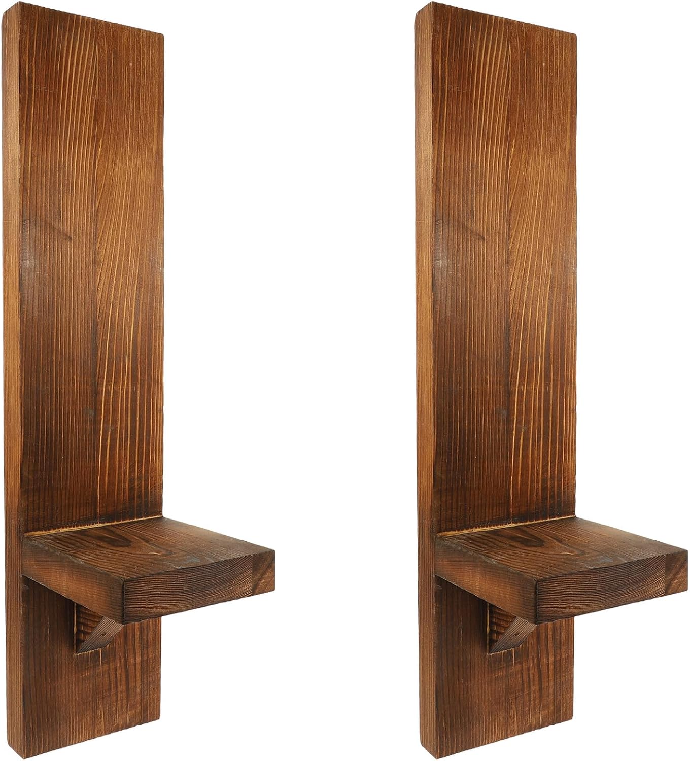 DECHOUS Wooden Wall Candle Sconces Rustic Vintage Wall Mounted Candle Holders for Home Decor Living Bathroom Dining