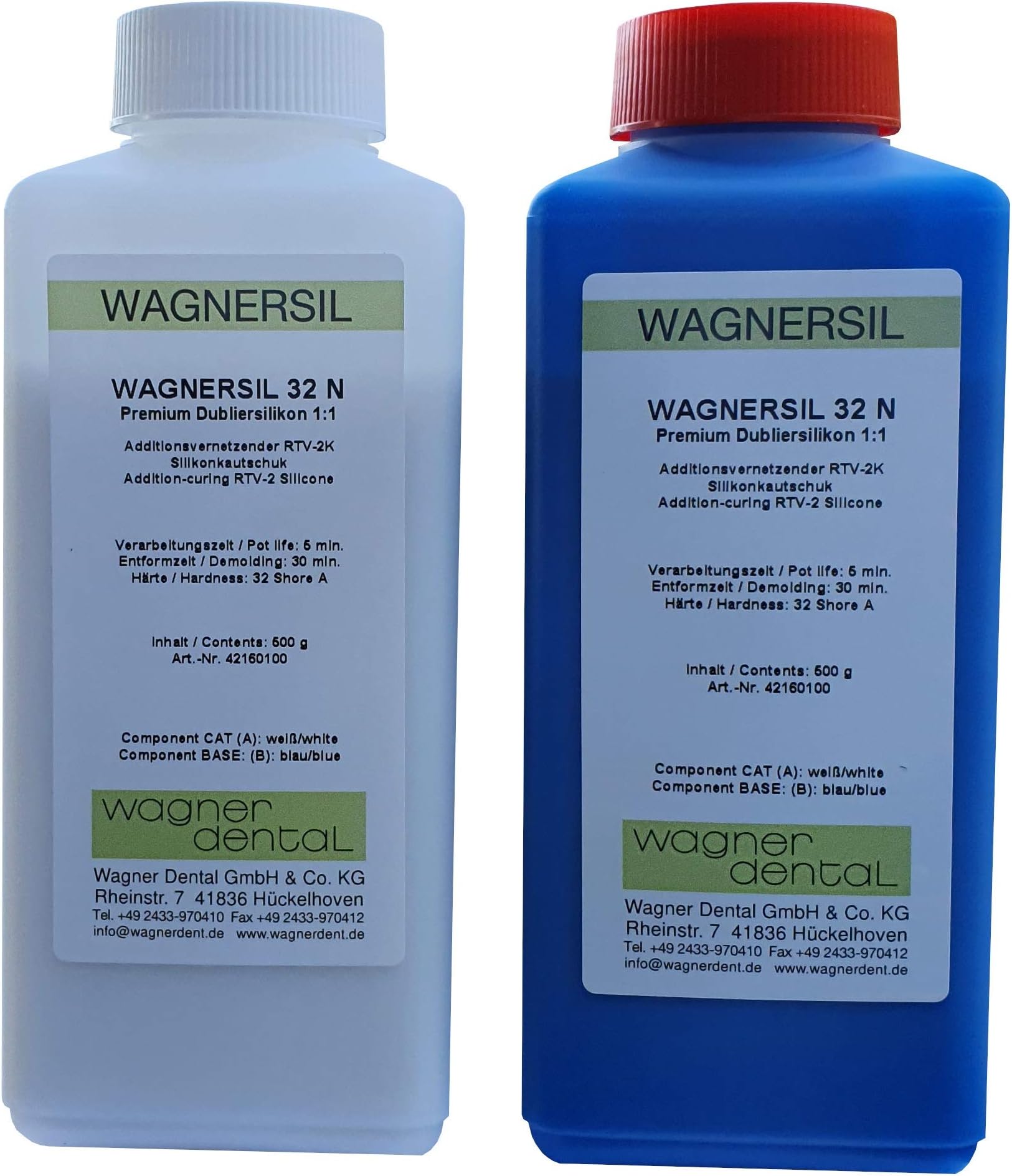 Wagnersil, 32 N, premium silicone rubber duplicating, medium hard, 1 kg
