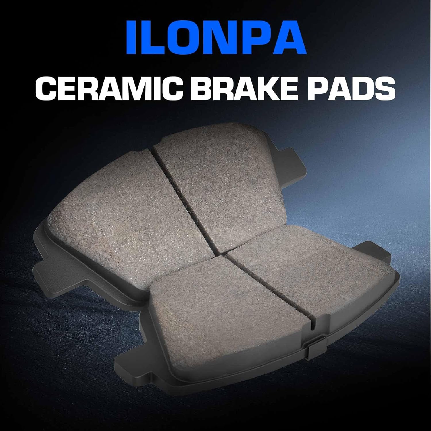 Front Rear Ceramic Disc Brake Pads Set for Hyundai Sonata, for Kia Optima 2011 2012 2013 2014 2015 2016 8PCS(With Hardware)