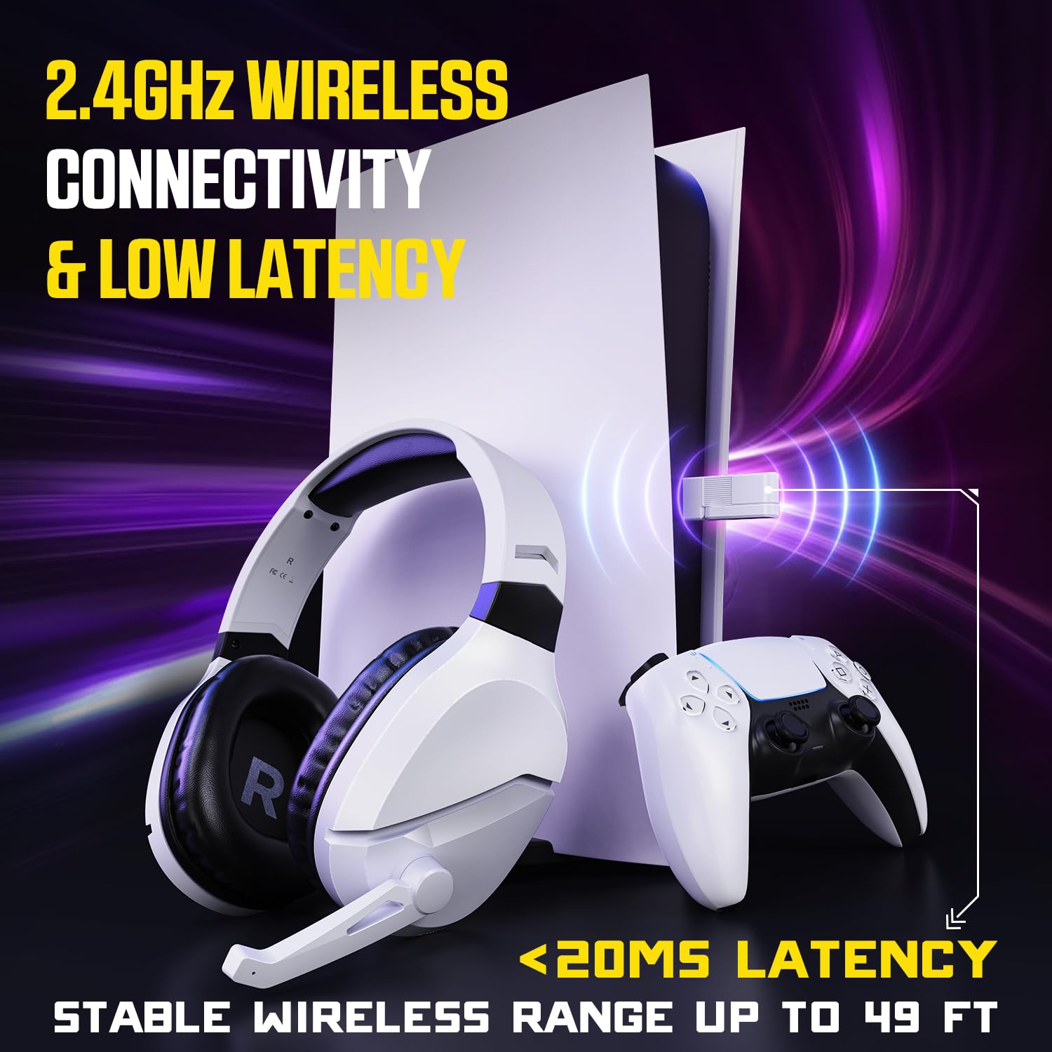 WolfLawS cuffie gaming wireless