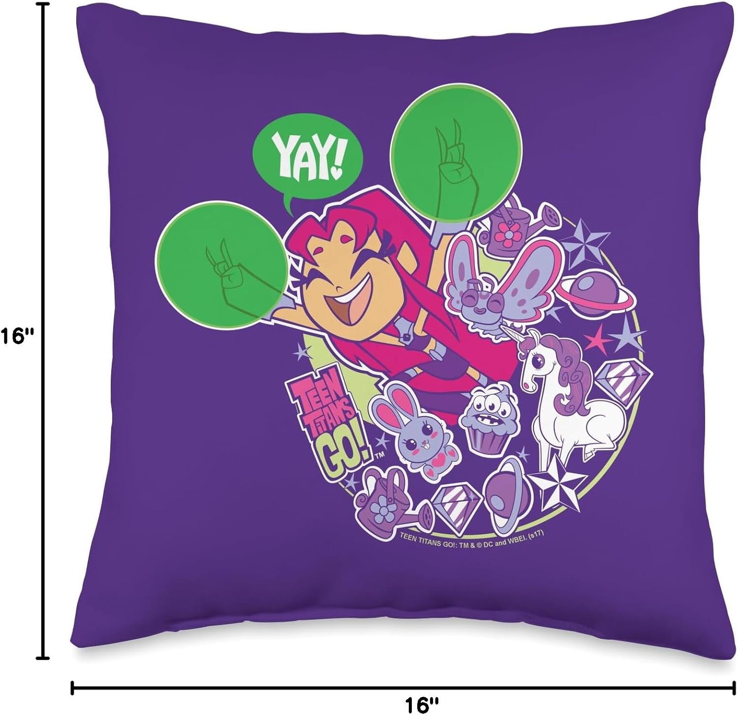 Teen Titans Go! Yay Throw Pillow