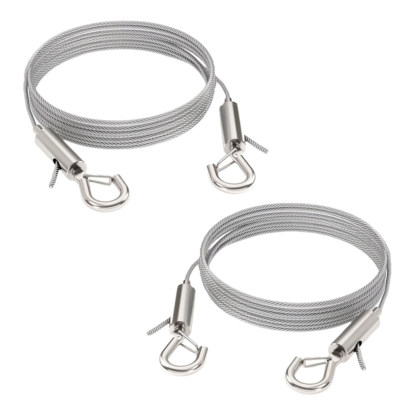 Picture Hanging Wire Set with Adjustable Lengths of 1m and 2m Featuring Small and Large Hook for Art and Glass Display
