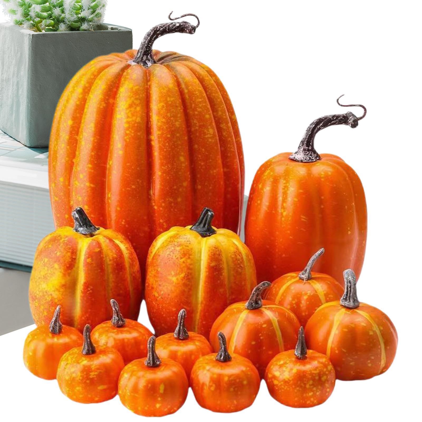Calabaza de Halloween para centros de mesa y decoración de porche de granja rústico