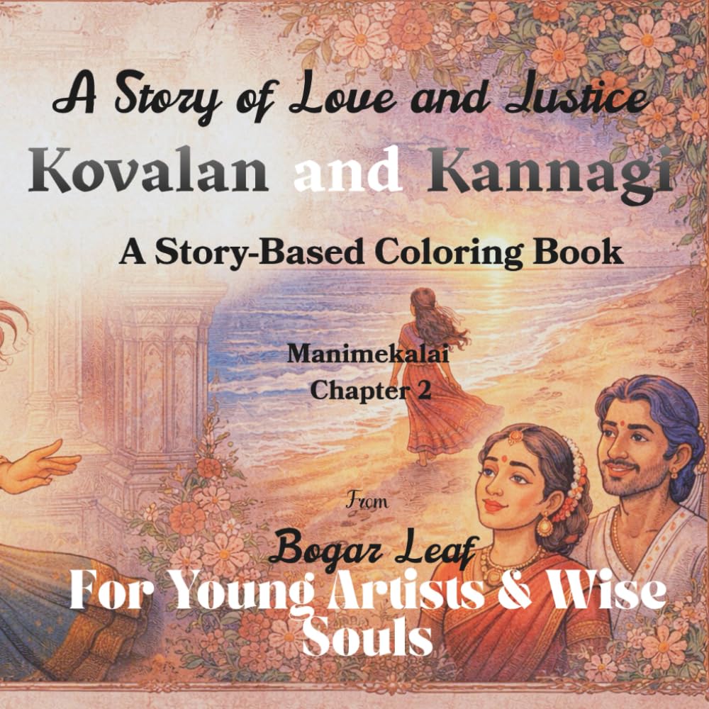 A Story of Love and Justice Kovalan and Kannagi: A Story-Based Coloring Book | Ages 4 to Adult | Moral, relaxing, Quality time (The Elevator Pitch- A series where ancient wisdom meets modern hands)