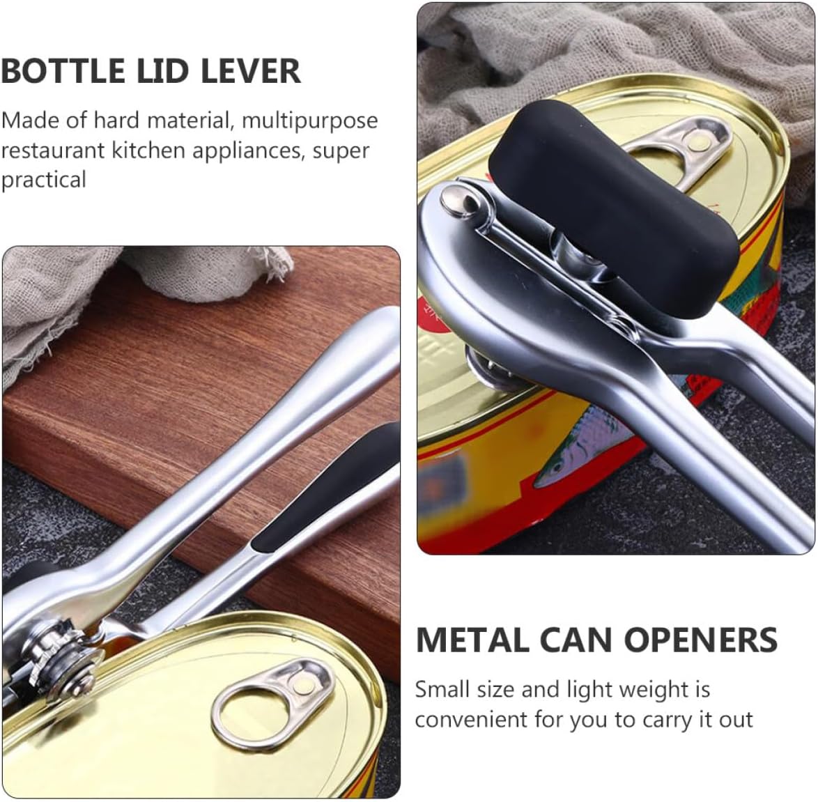 OSALADI Multifunction Manual Can Opener Heavy Duty Kitchen Tool for Cans and Beer Bottles Easy Open Lid Remover Suitable for Party Restaurant Hotel Use