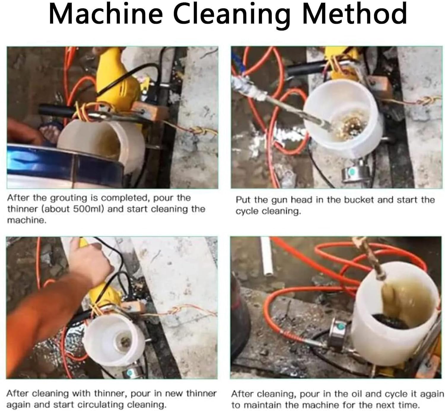 High Pressure Injection Pump Grouting Applicator Machine 1100W Electric Grout Mortar Plugging Machine 220V Building Crack Filling Machine, Concrete Crack Repair Grouting Tools