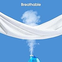 Vista 5 de Hanherry 100% Waterproof Mattress Protector Queen Size, Mattress Cover 3D Air Fabric Cooling Mattress Pad Cover Smooth Soft Breathable Noiseless