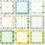 9 Pieces St. Patrick's Sticky Notes Shamrock Sticky Notes Self-Adhesive St. Patrick's Sticky Note Pads Sticky for School Office Home Supplies Students Teachers Presents