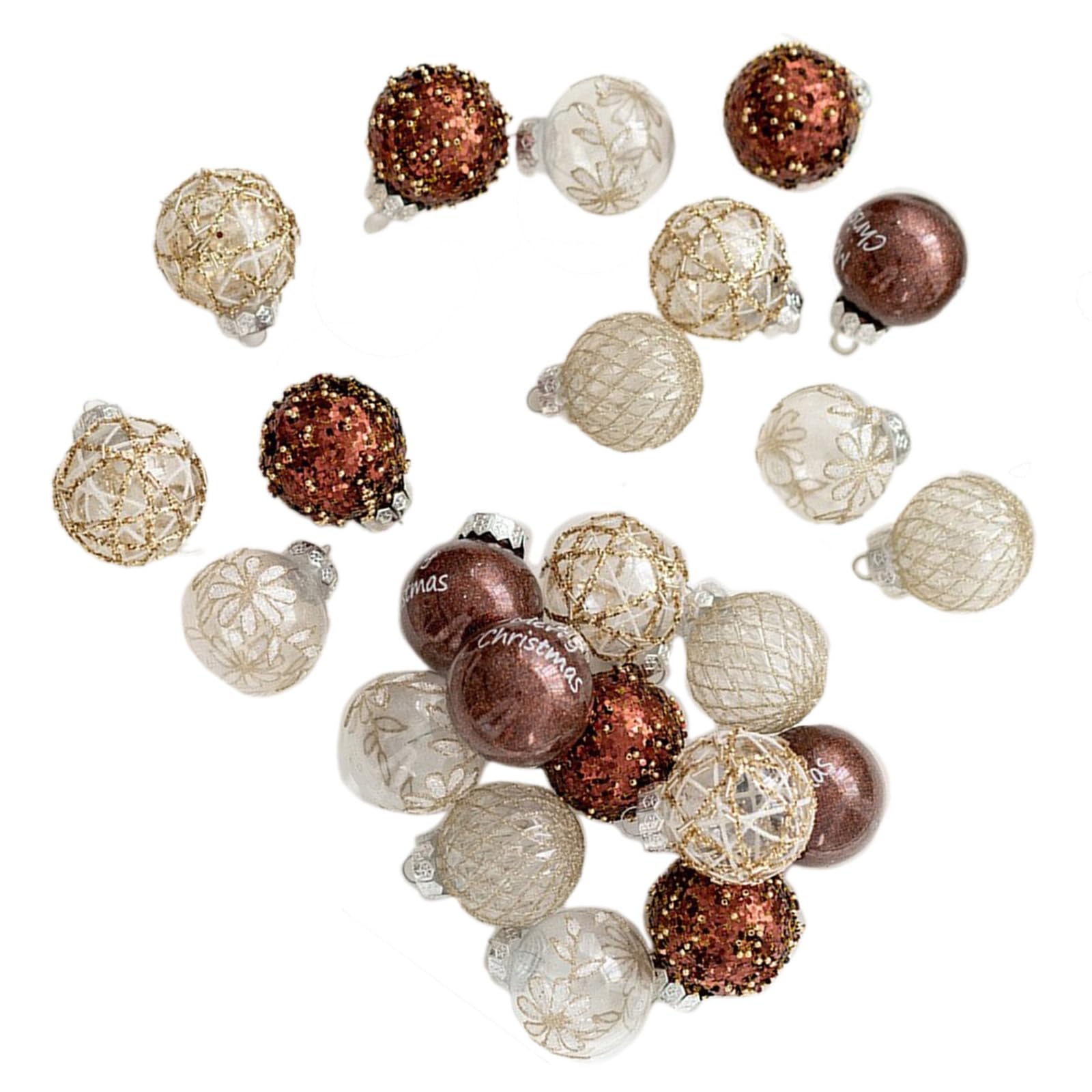 Yhplxyuus Christmas Sphere Ornament Table Decors Shimmering Festival Baubles Set Christmas Tree and Party Decoration Essential Project Decorations