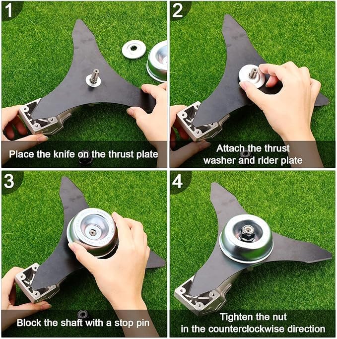 Image of Blade Adapter Accessory Maintenance Kit for Stihl FS55 FS55R FS56 FS56RC FS70R FS80 FS85 FS90 FS90R FS94 FS100RX FS110 FS120 FS130 FS130R Includes Thrust washers, gaskets, Retainer nut, Wrench