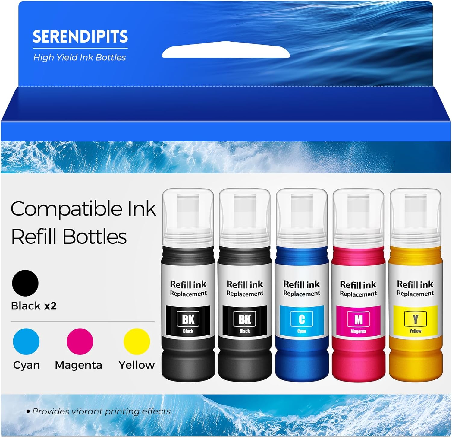 Compatible for EPT522 Ink Refill Bottles ET-2800 ET-2400 ET-4800 Replacement for EPT522 Ink Refill Bottles Fit for 2800 4800 2400 ET-2803 ET-2720 ET-2840 ET4700 ET4810 ET2800 ET4800 2803 4800 Printer