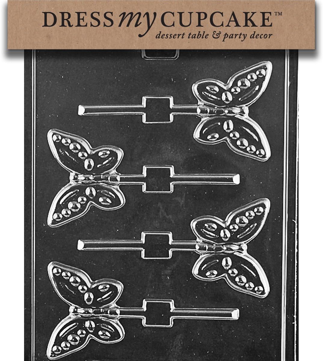 DMCA134 Chocolate Candy Mold, Butterfly Lollipop