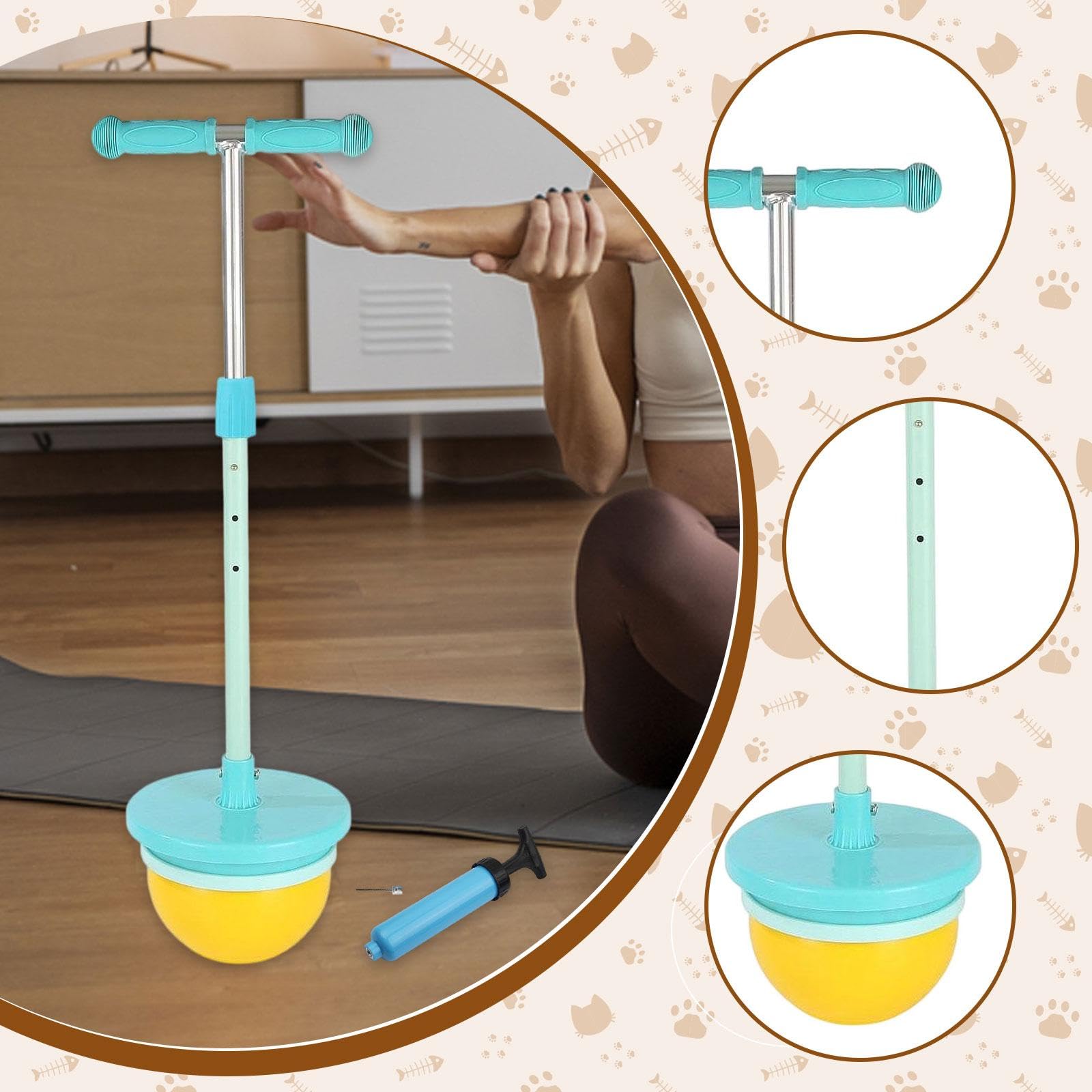 Pogo Ball für Kinder mit Griff für Sicheren Hüpfspaß Im Freien