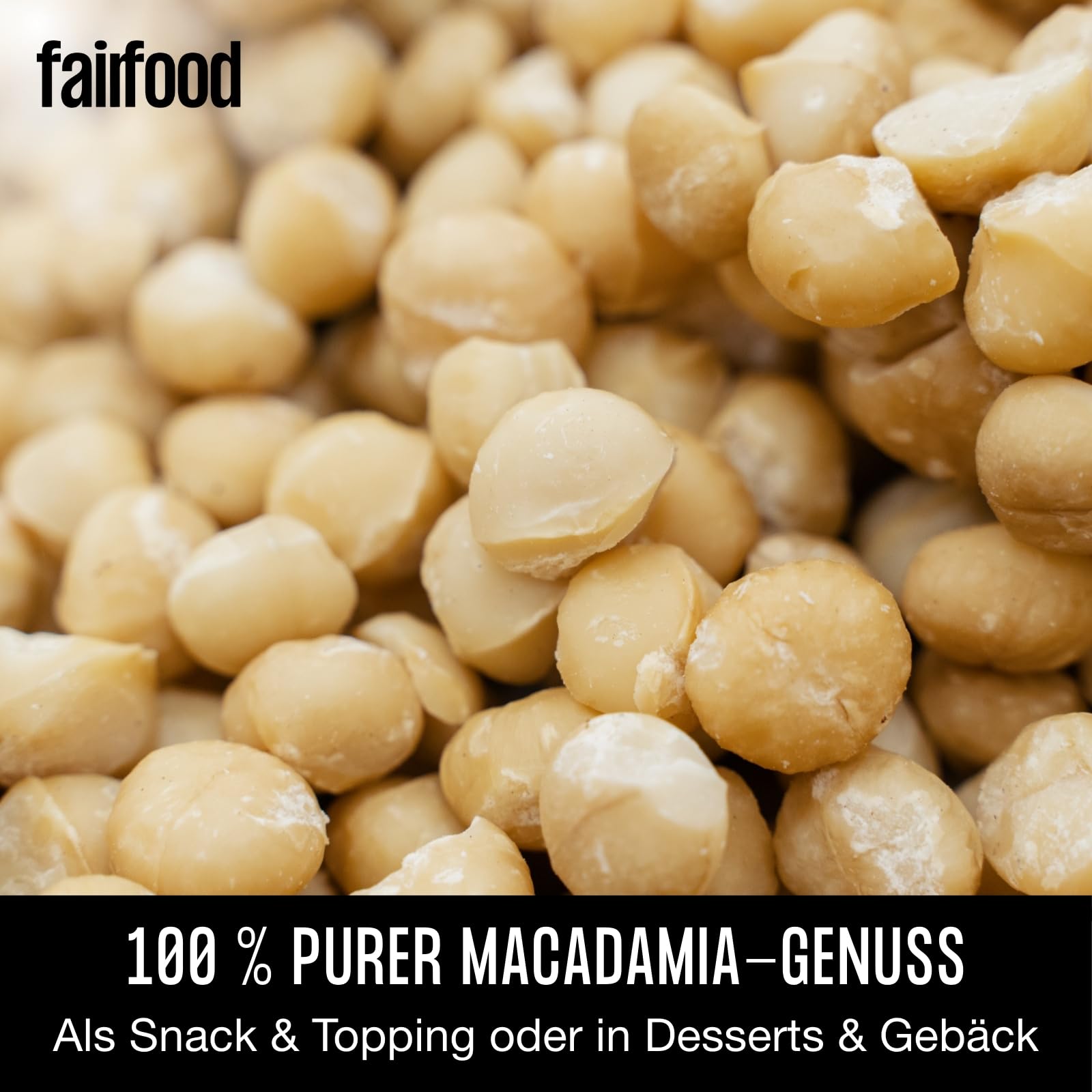 fairfood Bio Macadamianüsse naturbelassen 500 g – Fair & vegan – ungesalzen & ohne Zusätze – knackiger Snack – aus eigenem Projekt in Ruanda