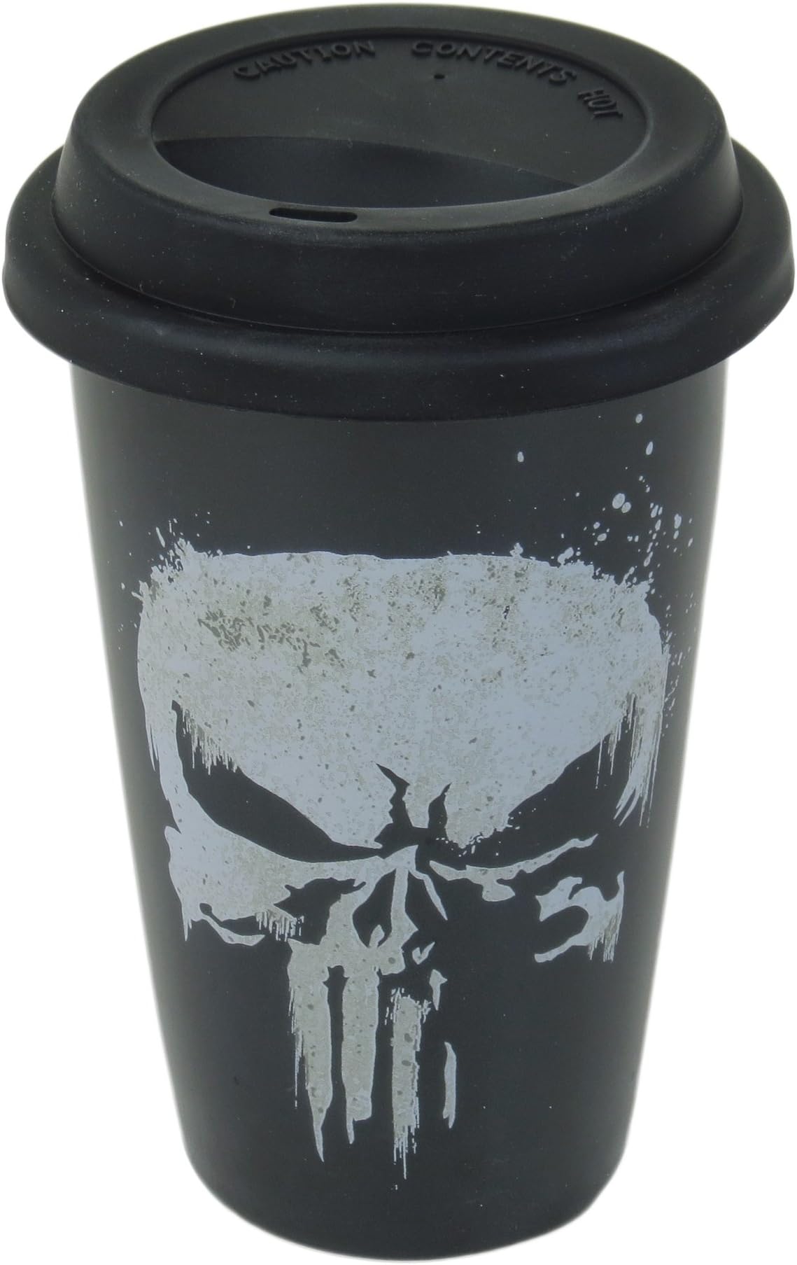 The Punisher MGT24903 Skull Travel Mug, Ceramic, Multi-Colour, 10.5 x 10.3 x 15.8 cm