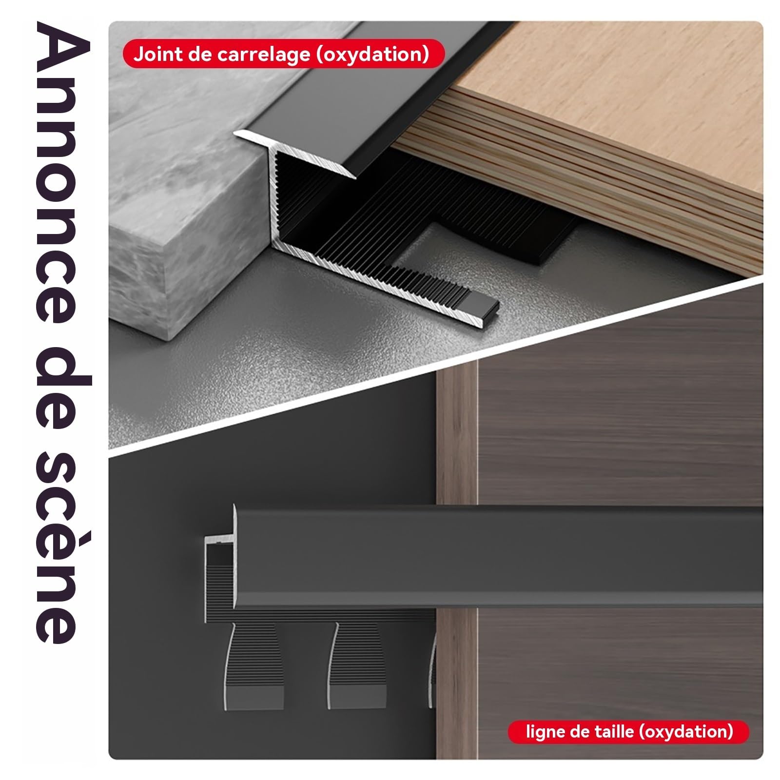 Profile Carrelage Flexible Profil De Transition Aluminium 90cm* 3 Pièces Baguette De Finition Solution Pratique Et Élégante pour Les Coins De Votre Maison Ou Bureau(Gold,10.5mm)