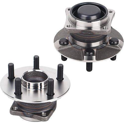 Autoround 512218 [2 Pack] Rear Wheel Bearing and Hub Assembly fit for 2003-2008 Toyota Corolla/Matrix/Pontiac Vibe, Toyota Celica 2000-2005, 5 Lug Non-ABS FWD