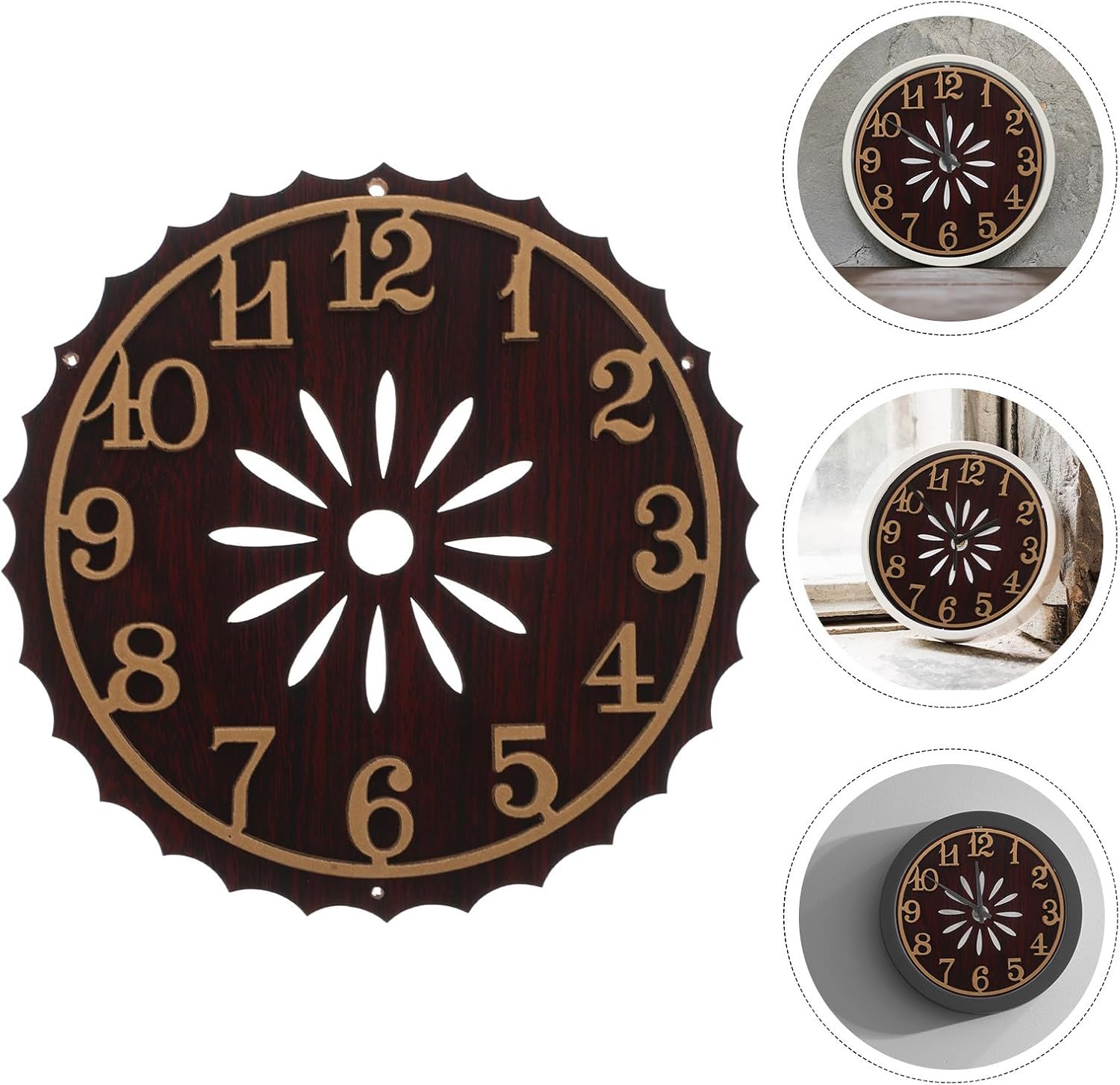 UKCOCO DIY Wall Clock Dial Replacement Wood Plate for Cuckoo Clocks