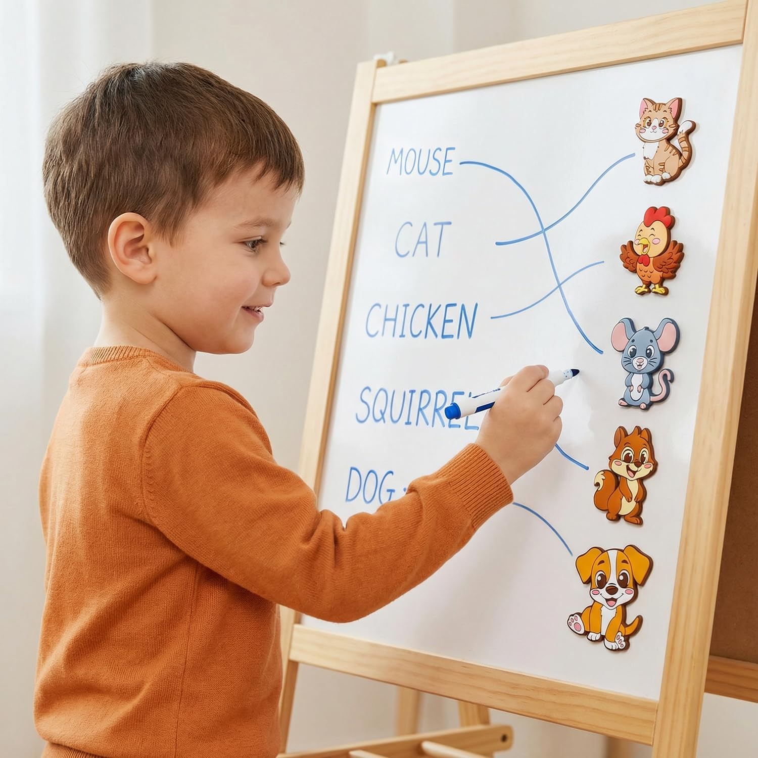 CCINEE Fridge Magnets for Kids, 12Pcs Rubber Farm Animal Refrigerator Magnets, Full Back Magnetic Educational Learning Playset for Whiteboard Kitchen Decor, Fun Preschool Gifts image 5