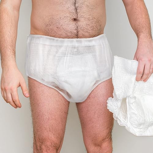 Vista 73 de 9 piezas de pantalones de plástico impermeables para incontinencia, a prueba de fugas, ropa interior para adultos (L, negro)