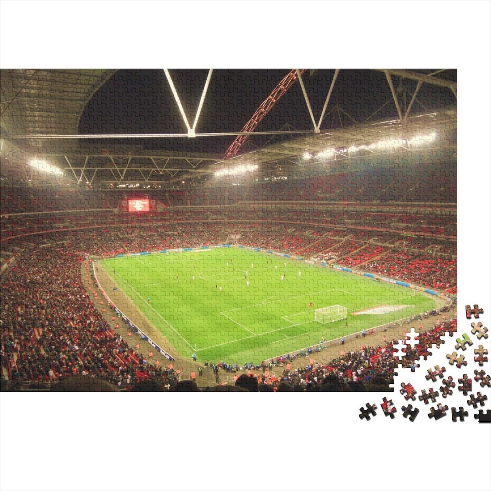 Wembley Stadium 1000 Pieces Adult Jigsaw Puzzles Football Festive Gifts Family Challenging Educational Games Home Decoration for Adults Gifts Ideas 1000pcs (75x50cm)
