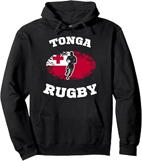 Tongan Flag Rugby Team Pullover Hoodie