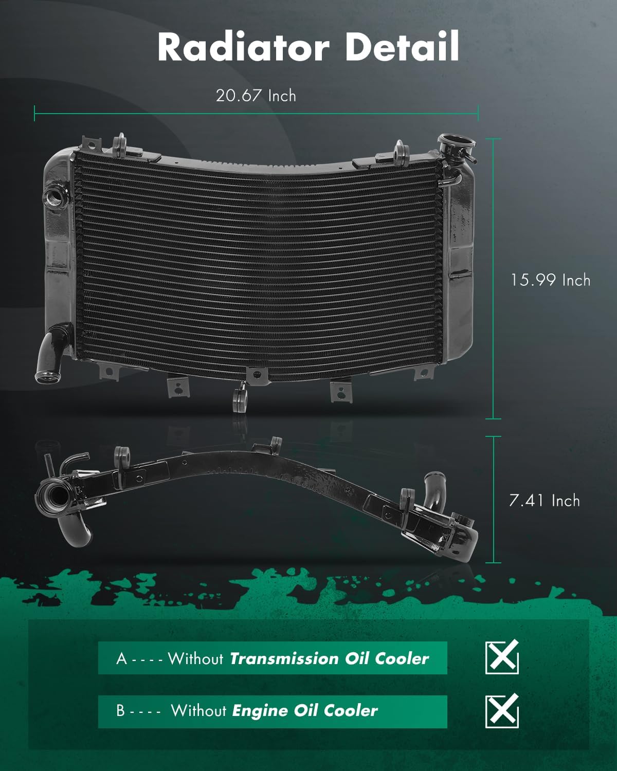 SCITOO 1771024F10,1771024F00 Motorcycle Radiator Fit 1999-2007 for Suzuki for Hayabusa