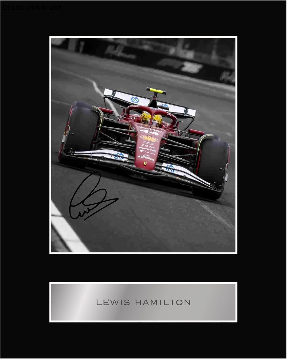 Pre Printed Signature Signed Lewis Hamilton FRC Mounted Photo Display #01 Printed Autograph Picture 10x8 Inch Mount