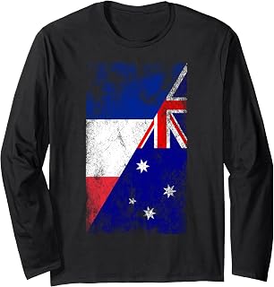 France & Australia Flags - French Australian Long Sleeve T-Shirt