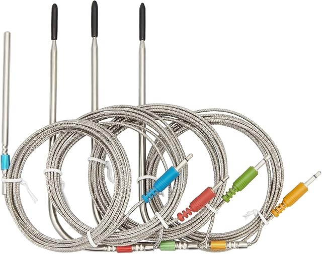 Inkbird BBQ Thermometer IBT-4XS & IBT-6XS Replacement Colored Probe, 59 Inches Replacement Probe 4-Pack Kit Only Compatible with Theremometer IBT-4XS, IBT-6XS