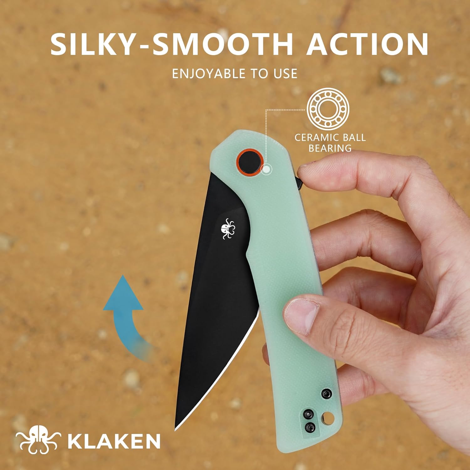 Pocket Knife for Men Women, 3.54" D2 Tanto Blade Folding Knife, G10 Anti-Slip Handle Pocket Camping Knife with Pocket Clip, EDC for Outdoor Survival Hiking