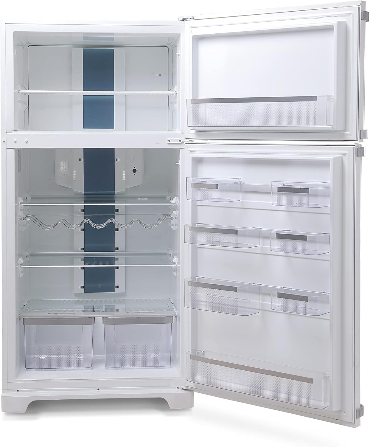 Interior view of Kelvinator Refrigerator with door open