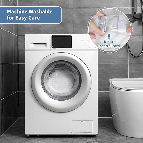 Miniatura 5 de Bilicolor Manta térmica eléctrica de lujo de piel sintética Sherpa de 50 x 60 pulgadas, manta de calentamiento rápido, 5 niveles de calefacción, 3