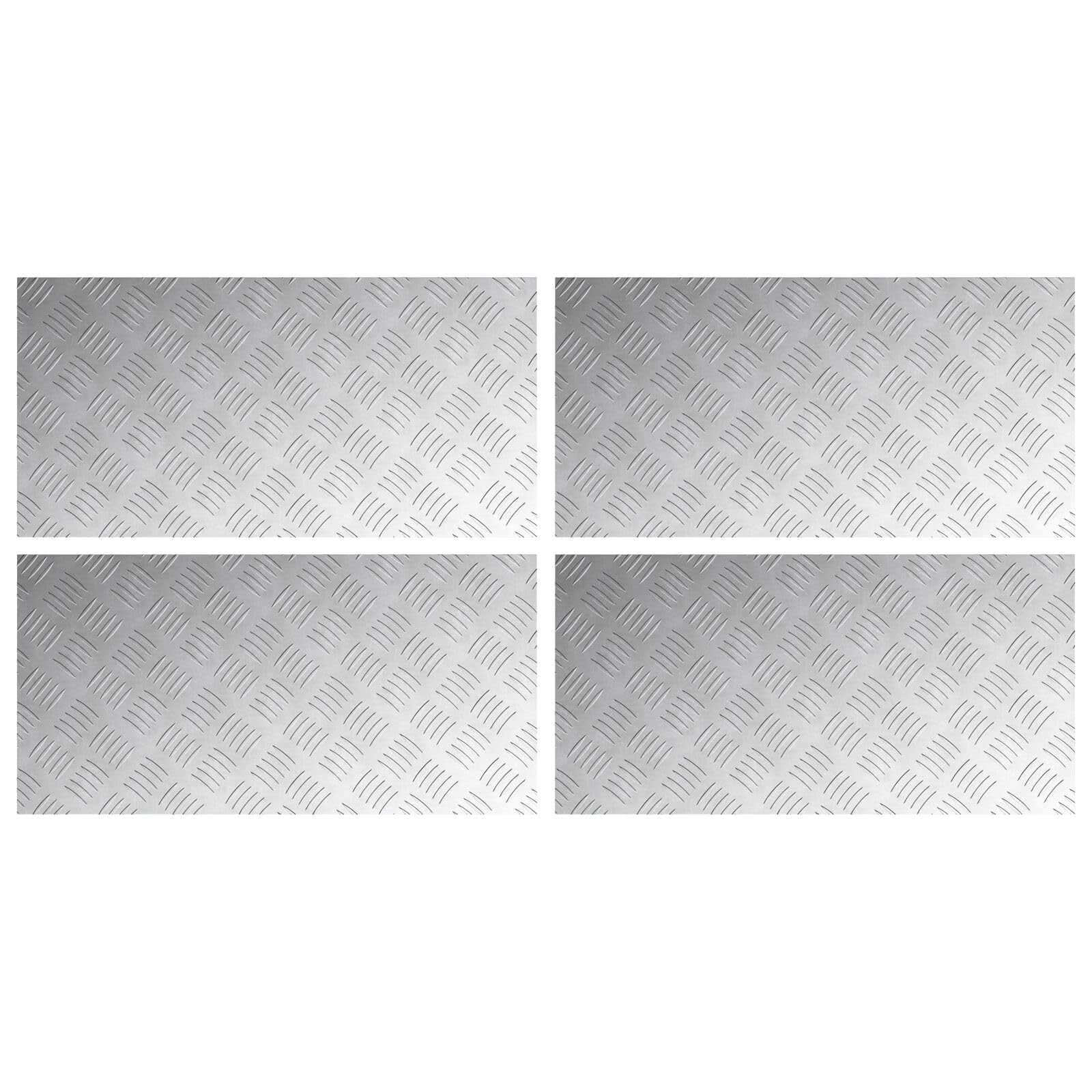 Homgoday Placas de Aluminio Antideslizantes 4 pcs 80x40 cmPlaca de Aluminio,Chapa Estampada, estriados, Aluminio