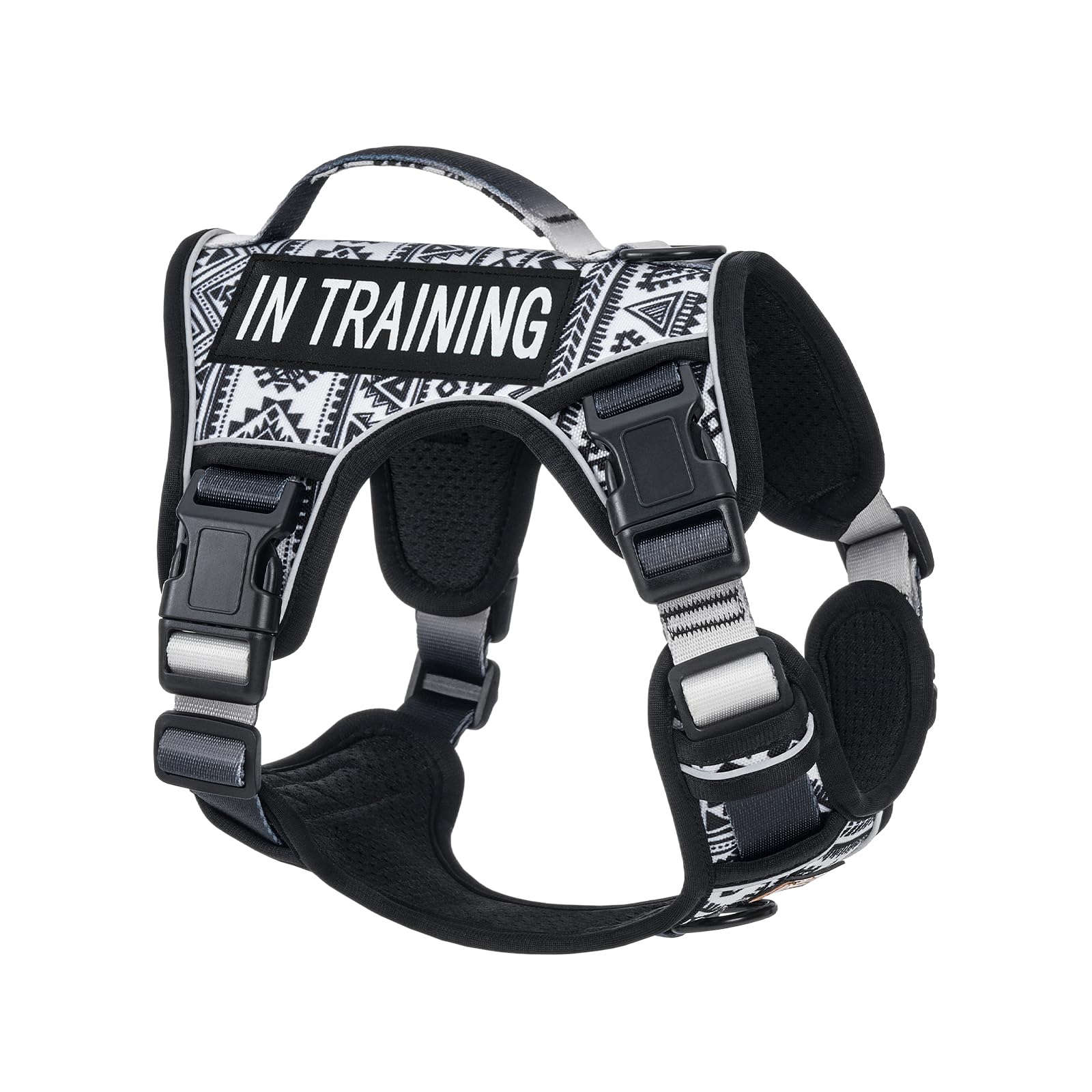 AUNZO - No Pull Dog Harness for Small Dog Breeds Anti Escape Easy Walking Reflective Adjustable Lightweight with Breathable Oxford Material, Easy to Put on and Take Off with Buckle