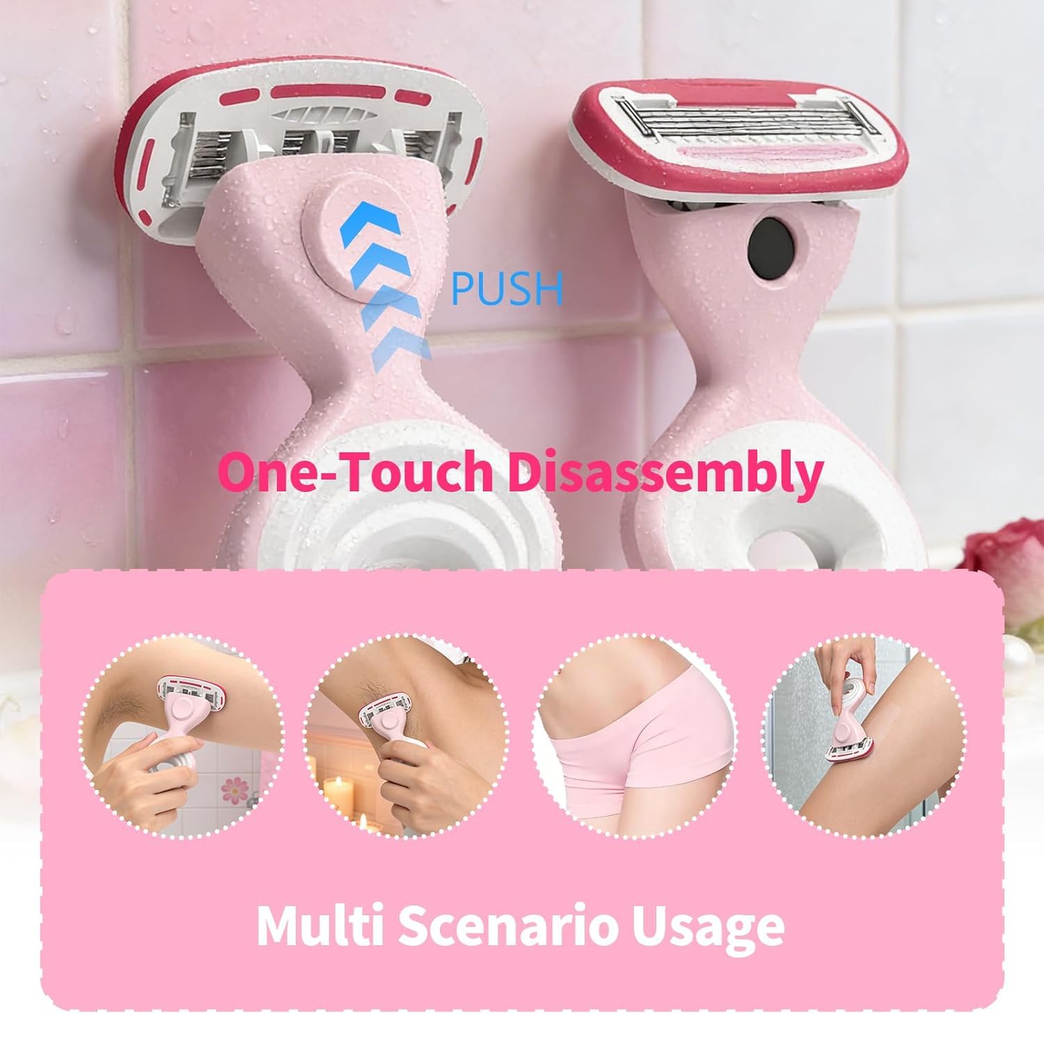 Travel Razors for Women Extra Smooth 5-Blade Razor Kit for Shaving