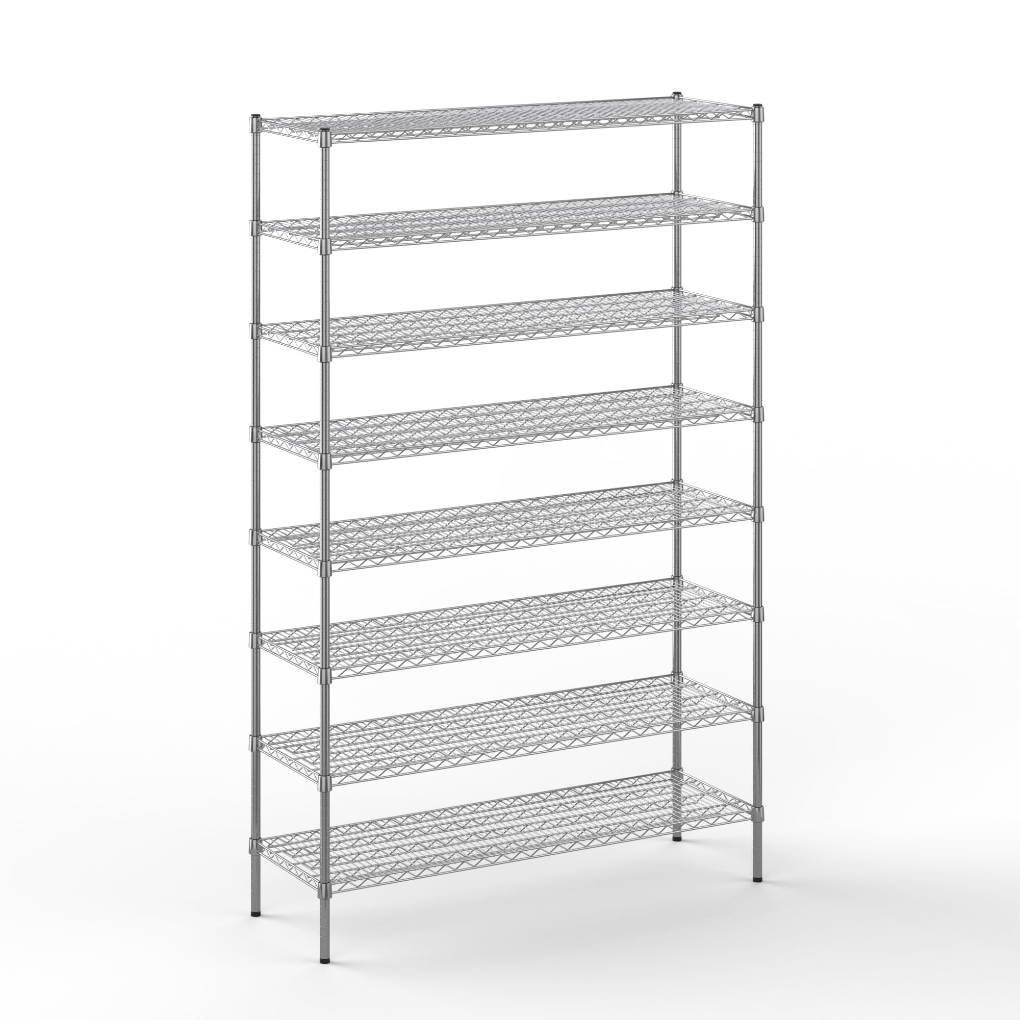 18" Deep x 54" Wide x 86" Height Wire Shelving Kit | 8-Tier | NSF Commercial Storage Rack Unit