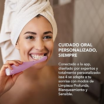 FOREO ISSA 4 Electric Toothbrush 4-in-1 Rechargeable with Extra Brush Head, Soft Bristles, Long-Lasting Use, Gentle Cleaning - Pearl Pink