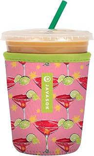 JavaSok Iced Coffee & Cold Soda Insulated Neoprene Cup Sleeve (Lime After Lime, Small: 16-20oz)