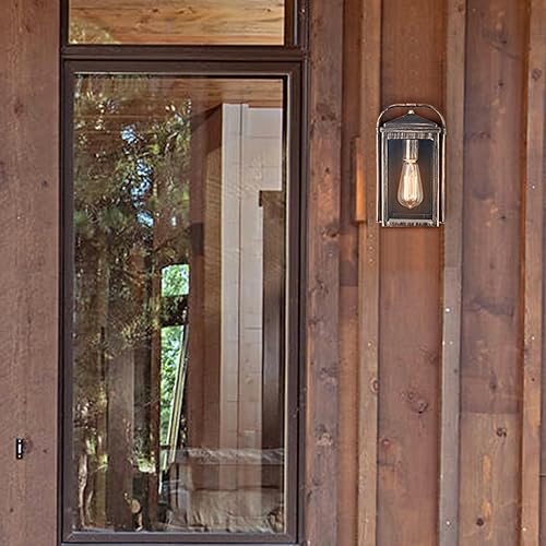 Miniatura 2 de Luces de pared de bronce para exteriores, aplique de pared exterior con vidrio transparente, lámpara de exterior antioxidante, impermeable, para