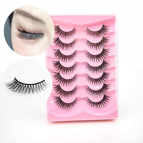 Miniatura 2 de Pestañas cruzadas naturales degradadas - Juego de 7 pares mezcla y mejora tus ojos sin esfuerzo