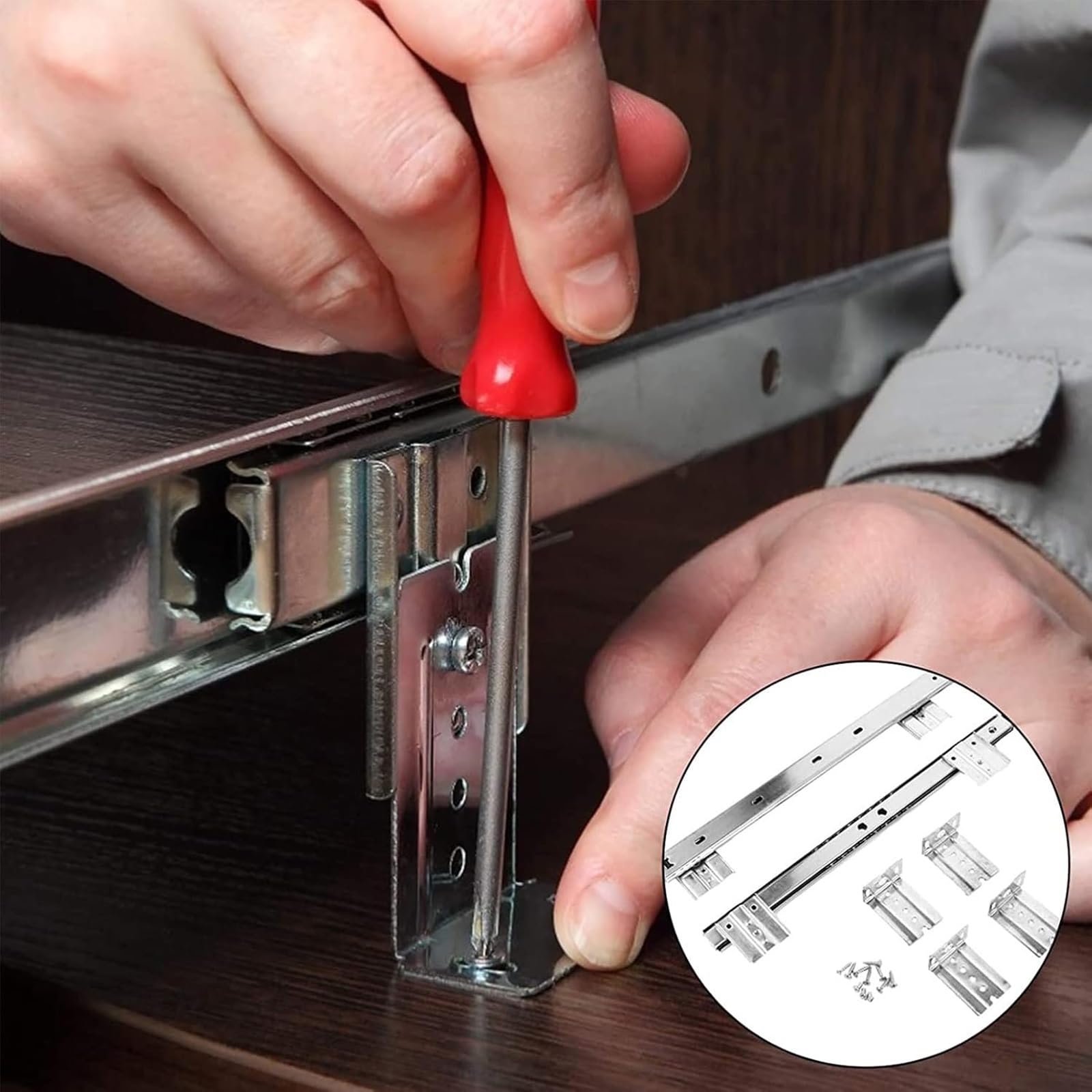 Bandeja para teclado debajo del escritorio, cajón extraíble universal para el hogar y la oficina, madera de nogal, 70 x 27 cm, solución de ahorro de espacio para un espacio de trabajo ergonómico
