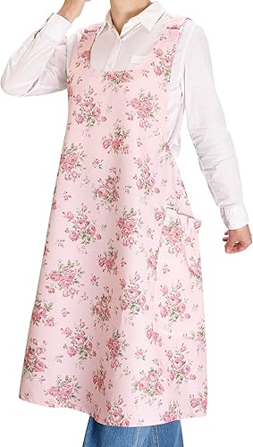 Miniatura 20 de Neoviva Delantales de Cocina para Mujer con Bolsillos, Delantales de Cocina para Mujer, Delantal Vintage para Hornear y Jardinería, Regalos