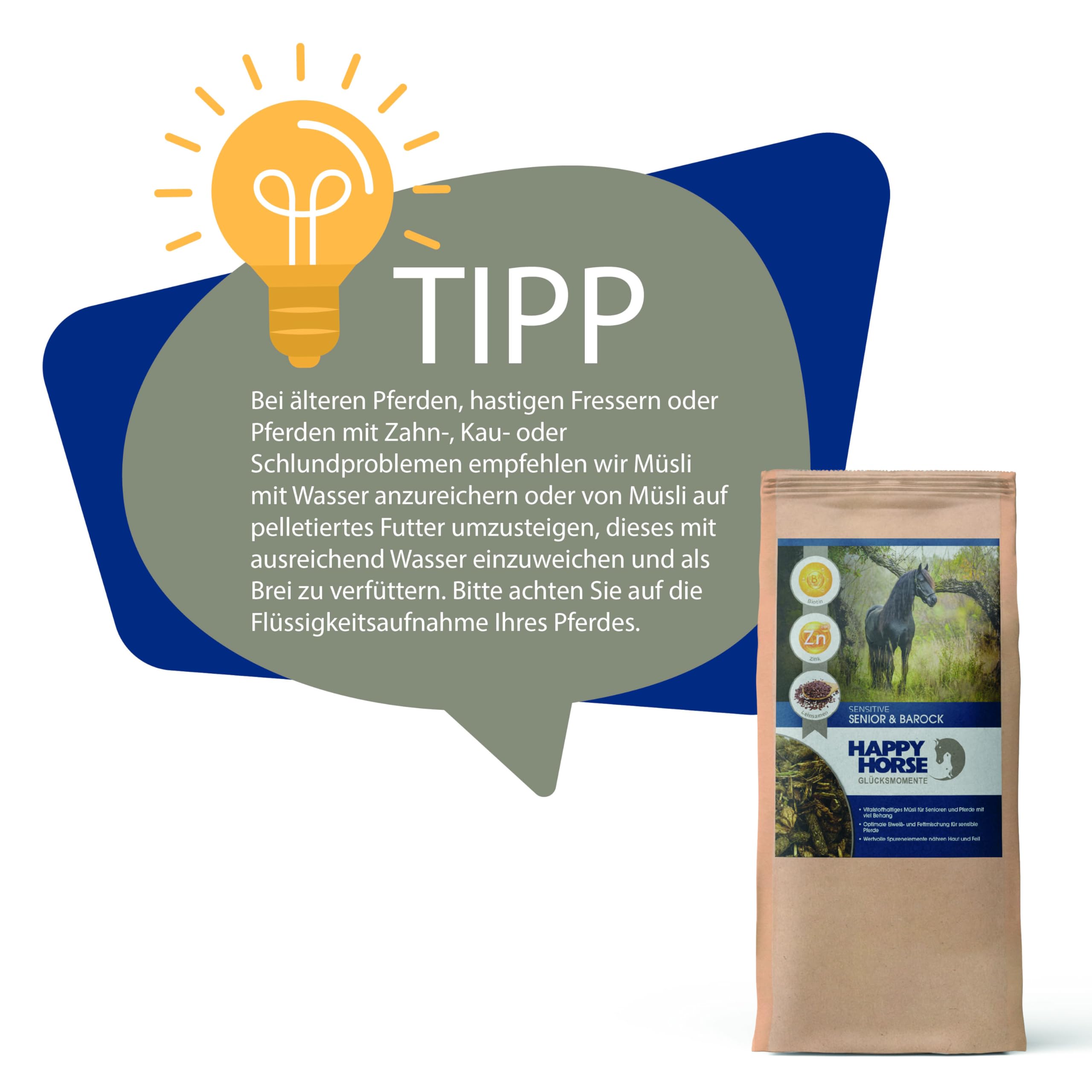 HAPPY HORSE Superfood Senior & Barock Pferdefutter | 2 x 14 kg | Für ältere & barocke Pferde | Mit natürlichen Kräutern, Leinsamen & bioaktiven Mikronährstoffen | Hochverdaulich & darmfreundlich