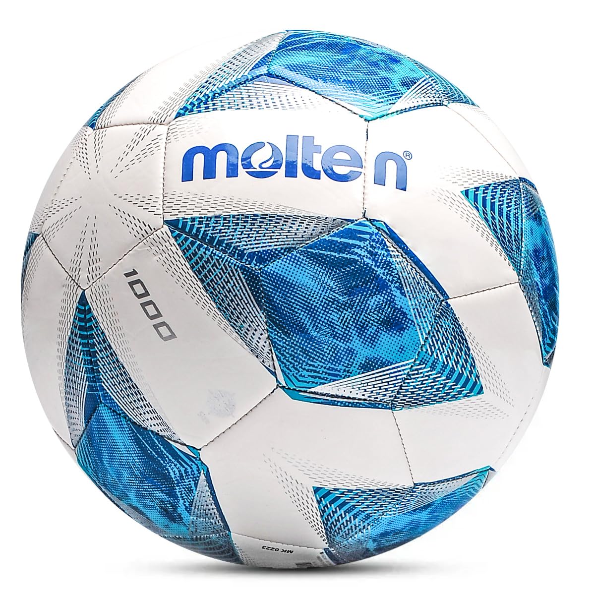 MERAZOMolten Soccer Ball TPU Soft Leather Training Ball Size 5# Regular 11-a-Side Football Ball (FA1000)