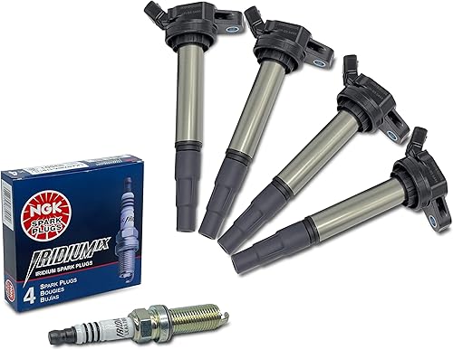 Juego de 4 bobinas de encendido con bujías para Toyota Corolla Matrix Prius Scion IM Scion XD Lexus CT200H y más reemplazan # UF-596, UF-619,
