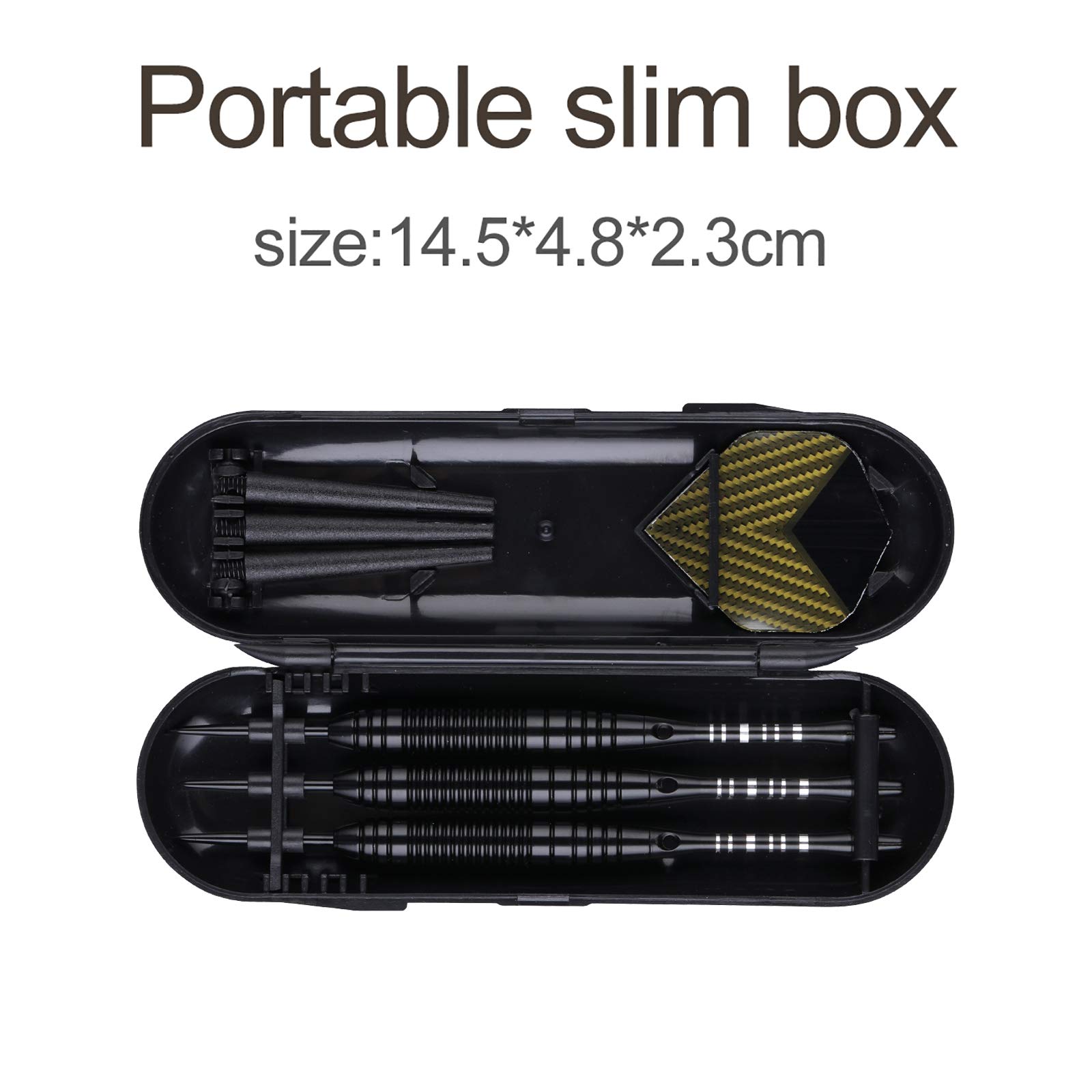 Set di 3 Freccette Professionali da 22 g, 23 g, 24 g, 27 g, con aste in Alluminio, 9 Alette Standard + 50 O-Ring in Gomma + 12 Anelli a Molla + 1 Strumento per affilare Freccette