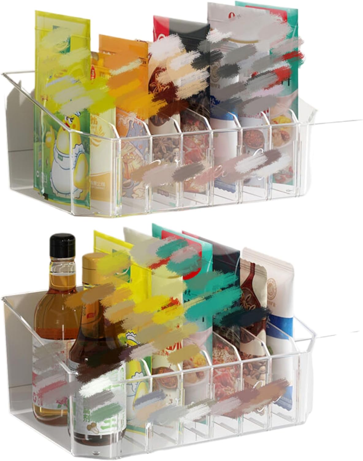 调料收纳盒厨房 Kitchen Gadgets, Cook Accessories 家用多功能分格盘袋装多格一体调味品罐置物架 Sink Organizers and Storage KCookware Accessories - 328