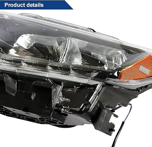 Miniatura 6 de BoardRoad Conjunto de faros delanteros compatible con Nissan Rogue 2014 2015 2016 con faros halógenos LED DRL estilo de fábrica lado del conductor y