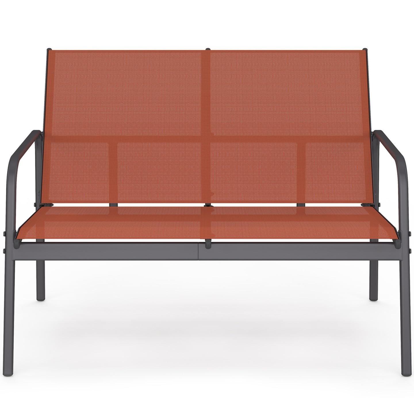 IDMarket - Salon de Jardin Bas TOLEDE 4 Places avec canapé, fauteuils et Table Terracotta